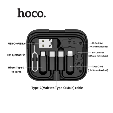 Bộ Cáp Sạc Nhanh Đa Năng Hoco U114 và Sạc Dựng Phòng 10.000mAh 2 Cổng USB 105.000 VND 2