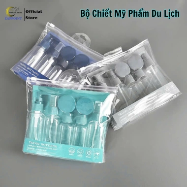 Bộ Chai Chiết Mỹ Phẩm Du Lịch ZAPPOINT 7 Món Mini Dễ Dùng, Mang Theo Giá 54.000 VND