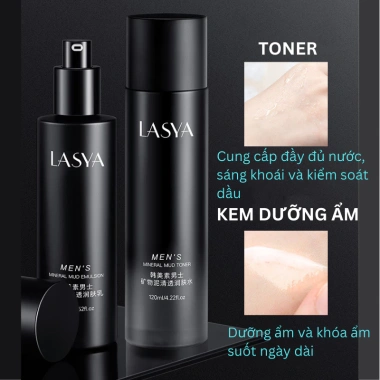 Bộ chăm sóc da cao cấp nam LASYA: sữa rửa mặt, toner, kem dưỡng ẩm - Giá ưu đãi 270k (giá gốc 348.300) 8