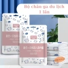 Bộ chăn ga vỏ gối du lịch dùng 1 lần vải không dệt mềm mại, không mùi, an toàn, tiện lợi 9