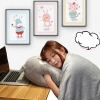 Bộ chăn + gối 45cm ủ tay xinh tiện mang đi làm, xe ô tô, du lịch, hàng cao cấp 3