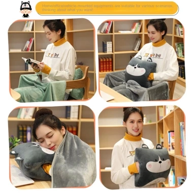 Bộ chăn gối đa năng hình hoạt hình cho văn phòng & xe hơi - Giá ưu đãi 200.880₫ 2