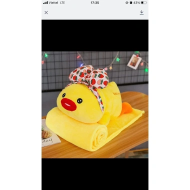 Bộ chăn gối tiện ích cho nhân viên, học sinh, nghỉ trưa, đi tàu xe, giá chỉ 65.000 VNĐ 5