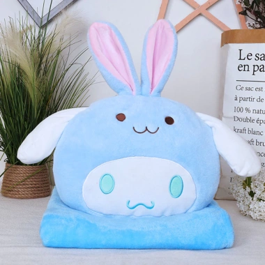 Bộ Chăn Gối Văn Phòng 2 trong 1 - Gối bông + Chăn mềm, đi xe du lịch, giá 180k