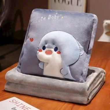 Bộ chăn gối văn phòng bánh kem Capybara, Mèo Kitten, Gấu Panda, Thỏ Rabbit - 89.000 VND MY.home