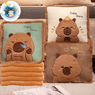 Bộ chăn gối văn phòng Capybara vuông mẫu mới, siêu mềm, giảm 20% - Giá 182.700₫ 9 Bộ chăn gối văn phòng Capybara vuông mẫu mới, siêu mềm, giảm 20% - Giá 182.700₫ 9