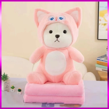 Bộ chăn gối văn phòng gấu bông chăn bên trong tiện lợi đi học du lịch giá ưu đãi 150k 8 Bộ chăn gối văn phòng gấu bông chăn bên trong tiện lợi đi học du lịch giá ưu đãi 150k 8