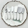 Bộ Charcuterie Inox Gốm Thìa Dao Bơ Nĩa Phô Mai Phù Hợp Bánh Ngọt Giáng Sinh 5