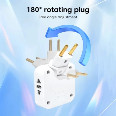 Bộ chia ổ cắm điện gập 3 trong 1 EU/US 180° - Charger Extension, giảm còn 15.000₫