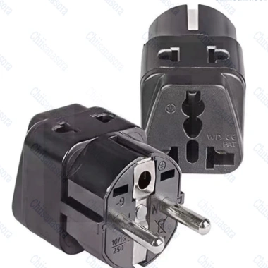 Bộ chia phích cắm 2 & 3 chân 2.500W - Chuyển đổi 2 trong 1 cho Đức, Pháp, Hàn, Nga, công suất lớn