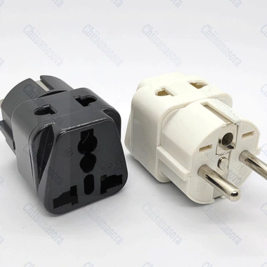 Bộ chia phích cắm 2 & 3 chân 2.500W - Chuyển đổi 2 trong 1 cho Đức, Pháp, Hàn, Nga, công suất lớn