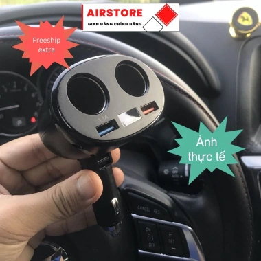 Bộ chia tẩu sạc ô tô 2 cổng tẩu, 2 USB cho xe hơi, xe tải 12V/24V - Giá 120.000₫ 2
