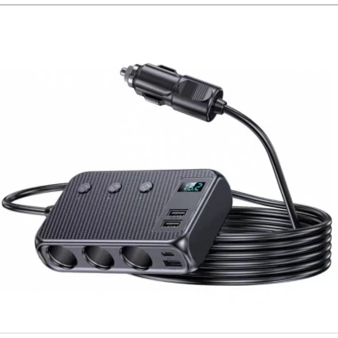 Bộ Chia Tẩu Sạc Ô To C29S V7 – Type‑C 30W, QC3.0, 127W, Giá Ưu Đãi 145k