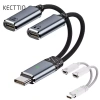 Bộ chia USB-C KECTTIO 2 trong 1 sạc nhanh PD 100W, đầu nối âm thanh HiFi Type-C, tai nghe chuyên nghiệp, chỉ 128.590₫