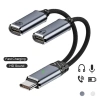 Bộ chia USB-C KECTTIO 2 trong 1 sạc nhanh PD 100W, đầu nối âm thanh HiFi Type-C, tai nghe chuyên nghiệp, chỉ 128.590₫ 4
