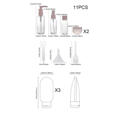 Bộ chiết mỹ phẩm 10 món nhỏ gọn xinh xắn tiện lợi bỏ túi du lịch giá chỉ 24.000đ 4