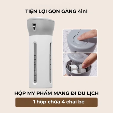 Bộ chiết mỹ phẩm đa năng với vòi pump, lọ đựng dầu gội, dầu xả - Giá 45.000 VND 2