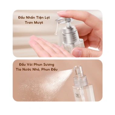 Bộ Chiết Mỹ Phẩm Dầu Gội 4in1 35ml Mini Tái Sử Dụng Tiện Lợi Khi Du Lịch