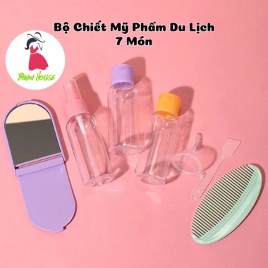 Bộ Chiết Mỹ Phẩm Dầu Gội Xịt Chai Rỗng - Kèm Gương và Lược Tiện Lợi 35.400đ