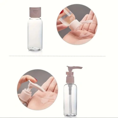 Bộ chiết mỹ phẩm du lịch 11 món - Set lọ chiết dầu gội sữa tắm sữa rửa mặt túi Zip tiện lợi