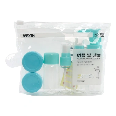 Bộ chiết mỹ phẩm du lịch 7 món mini tiện dụng, chai PET trong suốt chỉ 29.000₫ 4