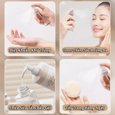 Bộ Chiết Mỹ Phẩm HomeMaster 4 Chai 35ml Đựng Toner, Sữa Tắm, Dầu Gội Tiện Lợi 103k 6
