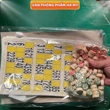 Bộ chơi Lô Tô gỗ 90 số cao cấp – Trò dân gian Tết, sinh hoạt gia đình, chỉ 27.440đ 4
