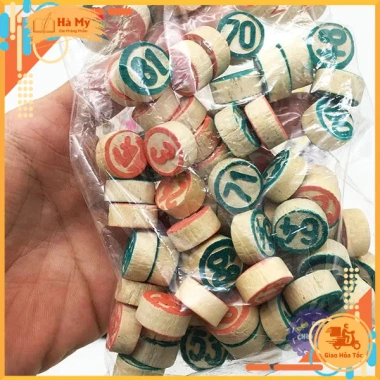 Bộ chơi Lô Tô gỗ 90 số cao cấp – Trò dân gian Tết, sinh hoạt gia đình, chỉ 27.440đ 5