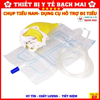 Bộ Chụp Tiểu Nam Capot - Túi Đựng Nước Tiểu Tái Sử Dụng, Hỗ Trợ Người Già Nằm Liệt Giường, 23.000 VND