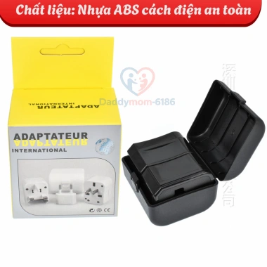 Bộ chuyển đổi 3 chấu thành 2 chấu - Ổ cắm du lịch cho Mỹ, Nhật, EU, Úc, giảm còn 109k