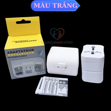 Bộ chuyển đổi 3 chấu thành 2 chấu - Ổ cắm du lịch cho Mỹ, Nhật, EU, Úc, giảm còn 109k