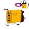 Bộ chuyển đổi 4 cổng USB-C US/EU/UK, sạc nhanh PD 120W QC3.0 kèm cáp - Phích tường 4 trong 1 10