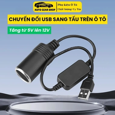 Bộ chuyển đổi 5V‑12V USB cho camera hành trình, GPS, máy lọc khí - giá 39k