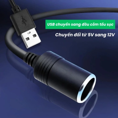 Bộ chuyển đổi 5V‑12V USB cho camera hành trình, GPS, máy lọc khí - giá 39k