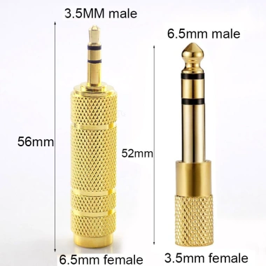 Bộ chuyển đổi âm thanh nam 3,5‑6,5 mm sang nữ 3,5 mm - Tương thích loa Aux, AVN, giá ưu đãi 34.213₫ 6