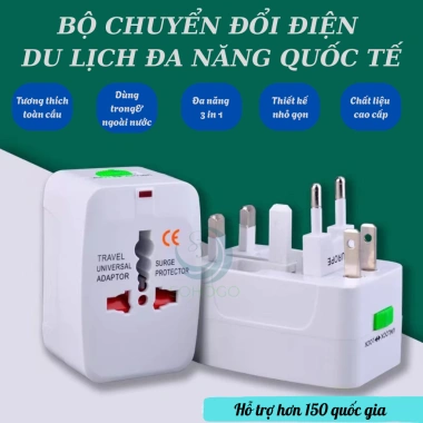 Bộ Chuyển Đổi Điện Du Lịch 4 trong 1 Đa Chuẩn Toàn Cầu - Giá 149k Bảo Vận Nhanh