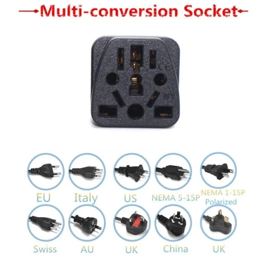 Bộ chuyển đổi du lịch New Zealand Úc IEC Type I US/EU/UK/Thụy Sĩ/Ý/Japan 10A 250V CE phê duyệt - 74.800đ 3