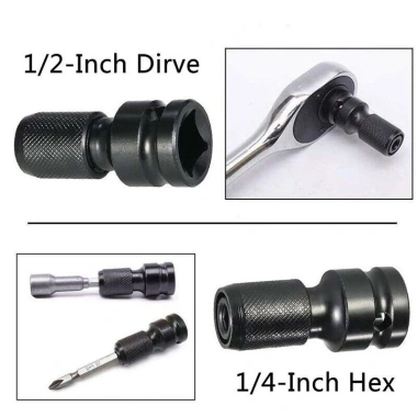 Bộ chuyển đổi KIPRUN 1/2-1/4 ổ cắm Chuck, chuôi lục giác, ratchet, cờ lê - 72.961đ 3