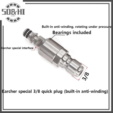 Bộ chuyển đổi máy giặt áp suất cao Karcher - Phích cắm nhanh 3/8, đầu nối nhanh, chống gió nước - Giá chỉ 147.400₫ 8