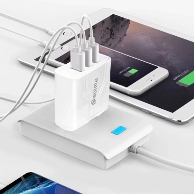 Bộ chuyển đổi nguồn 3 cổng cho điện thoại du lịch, tương thích Android, giá 48.400₫ 6