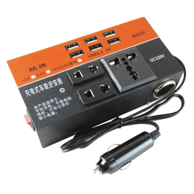 Bộ chuyển đổi nguồn điện tẩu sạc ô tô 2.000W 12V lên 220V tích hợp 6 cổng USB - Giá chỉ 159.480 VND