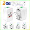 Bộ chuyển đổi nguồn du lịch đa năng Ổ cắm tường AU US UK EU + USB, giao hàng nhanh
