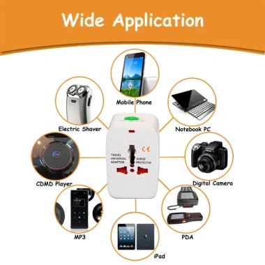 Bộ chuyển đổi nguồn du lịch đa năng Ổ cắm tường AU US UK EU + USB, giao hàng nhanh