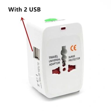 Bộ chuyển đổi nguồn du lịch đa năng Ổ cắm tường AU US UK EU + USB, giao hàng nhanh