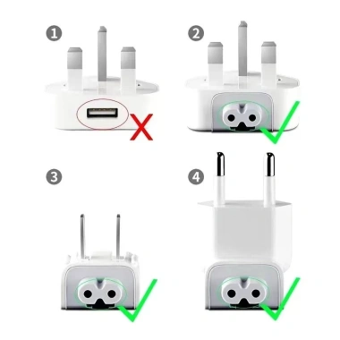 Bộ chuyển đổi nguồn phích cắm AC đa năng EU US AU UK cho MacBook Pro Air, sạc USB nhanh, giá ưu đãi 37.950₫ 2