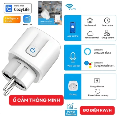 Bộ chuyển đổi ổ cắm thông minh không dây Wifi EU 16A AC100-240V, điều khiển Alexa, Google Home, Tuya – Giá chỉ 109.999₫ 3