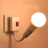 Bộ chuyển đổi ổ cắm vít E27 - Giá đỡ đèn tường ABS cắm trực tiếp, tiết kiệm năng lượng, giảm 23% 2