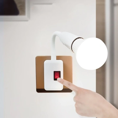 Bộ chuyển đổi ổ cắm vít E27 - Giá đỡ đèn tường ABS cắm trực tiếp, tiết kiệm năng lượng, giảm 23%