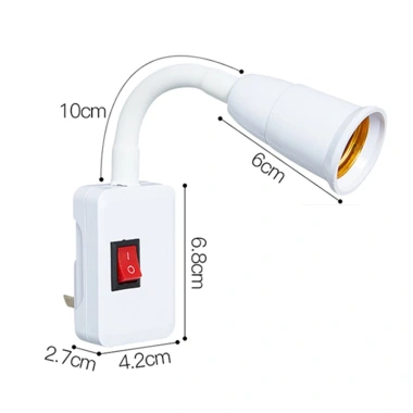 Bộ chuyển đổi ổ cắm vít E27 - Giá đỡ đèn tường ABS cắm trực tiếp, tiết kiệm năng lượng, giảm 23%