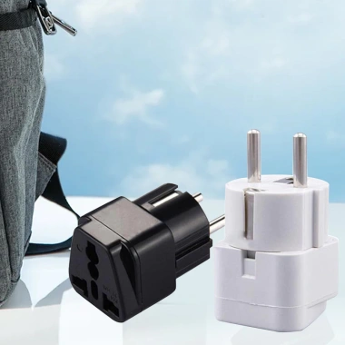 Bộ chuyển đổi PC FR/GER/EU Plug - Đầu ra ổn định tuổi thọ cao du lịch, giá 64.900₫ 3